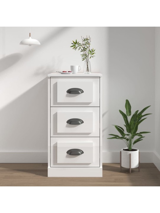 Příborník bílý s vysokým leskem 36x35,5x67,5cm kompozitní dřevo