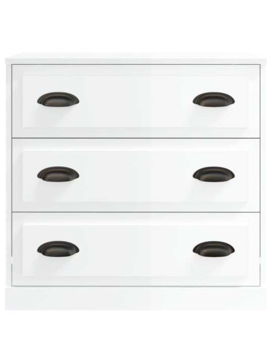 Příborník bílý vysoký lesk 70 x 35,5 x 67,5 cm kompozitní dřevo