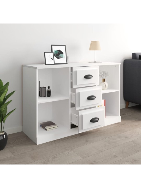 Příborník bílý 104,5 x 35,5 x 67,5 cm kompozitní dřevo