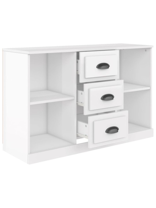 Příborník bílý s vysokým leskem 104,5 x 35,5 x 67,5 cm kompozit