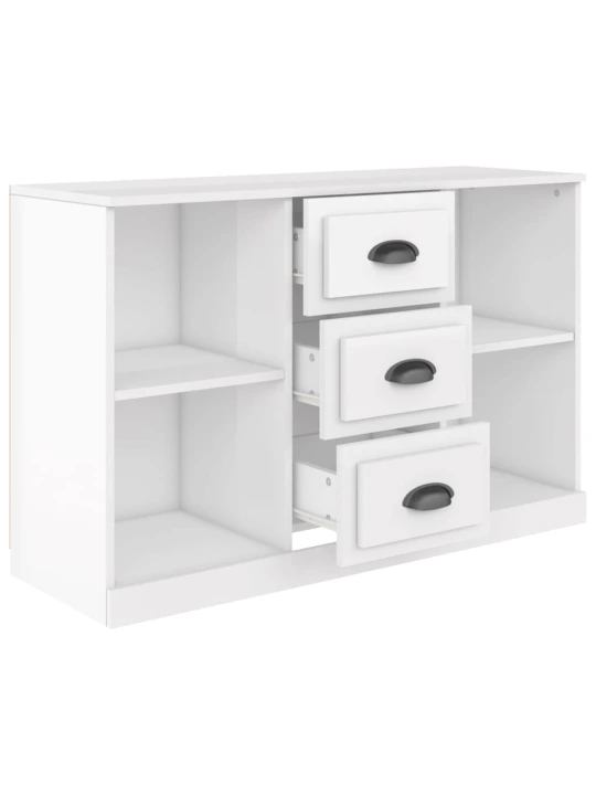 Příborník bílý s vysokým leskem 104,5 x 35,5 x 67,5 cm kompozit
