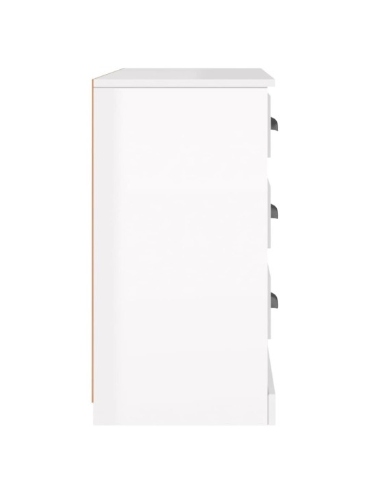Příborník bílý s vysokým leskem 104,5 x 35,5 x 67,5 cm kompozit