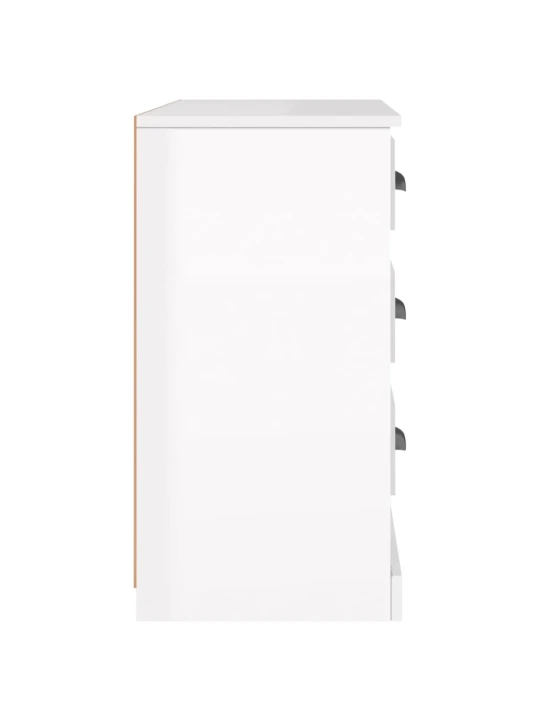 Příborník bílý s vysokým leskem 104,5 x 35,5 x 67,5 cm kompozit