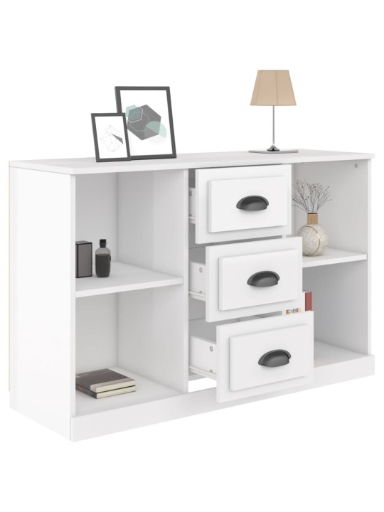 Příborník bílý s vysokým leskem 104,5 x 35,5 x 67,5 cm kompozit