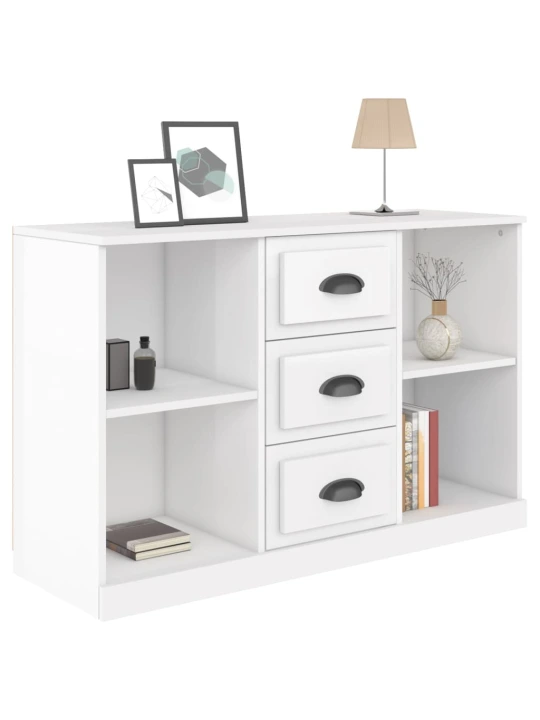 Příborník bílý s vysokým leskem 104,5 x 35,5 x 67,5 cm kompozit