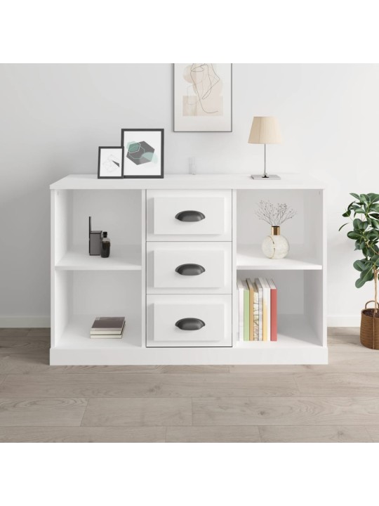 Příborník bílý s vysokým leskem 104,5 x 35,5 x 67,5 cm kompozit