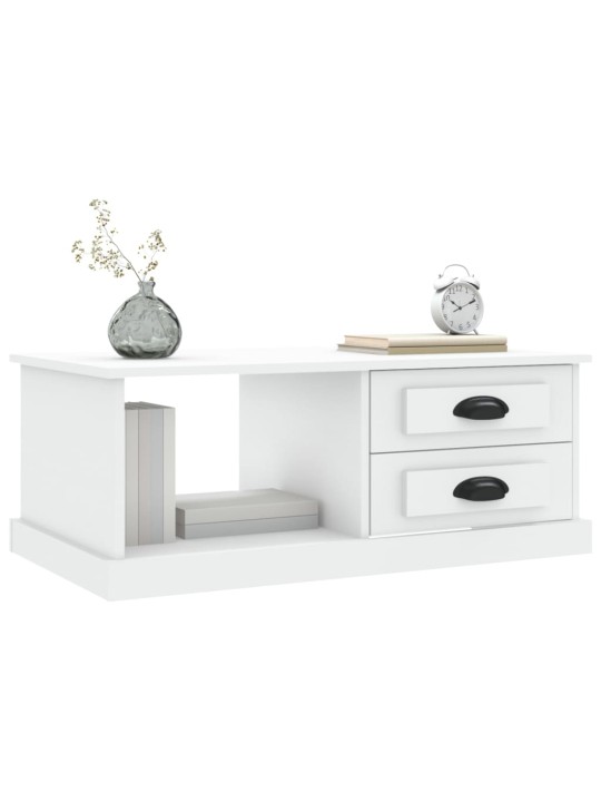 Konferenční stolek bílý 90 x 50 x 35 cm kompozitní dřevo