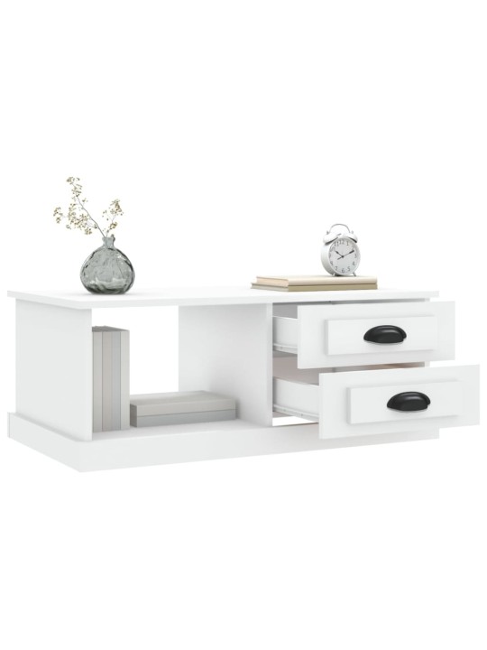 Konferenční stolek bílý 90 x 50 x 35 cm kompozitní dřevo