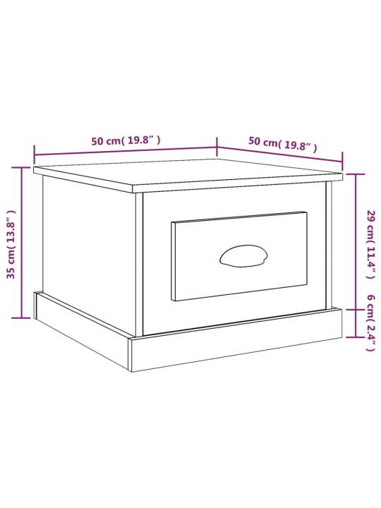 Konferenční stolek betonově šedý 50x50x35 cm kompozitní dřevo