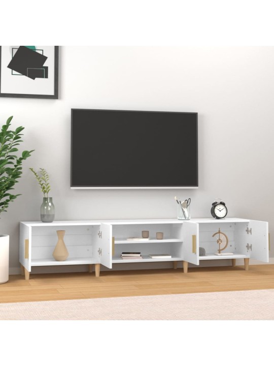 TV skříňka bílá 180 x 31,5 x 40 cm kompozitní dřevo