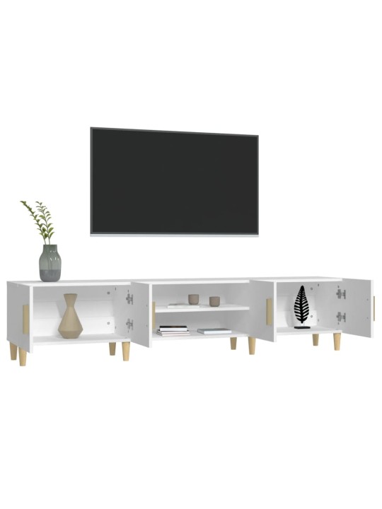 TV skříňka bílá 180 x 31,5 x 40 cm kompozitní dřevo