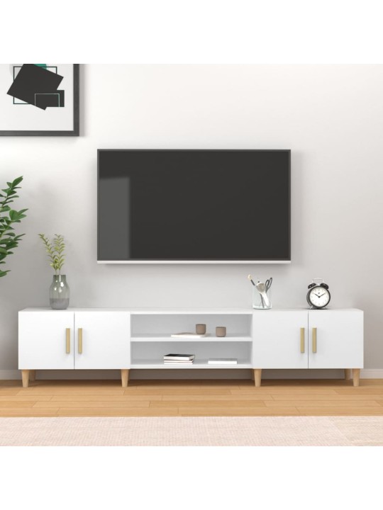 TV skříňka bílá 180 x 31,5 x 40 cm kompozitní dřevo