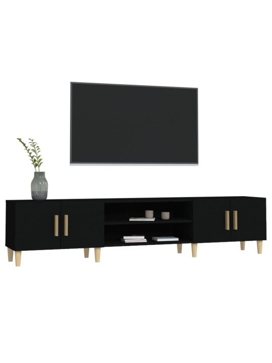 TV skříňka černá 180 x 31,5 x 40 cm kompozitní dřevo