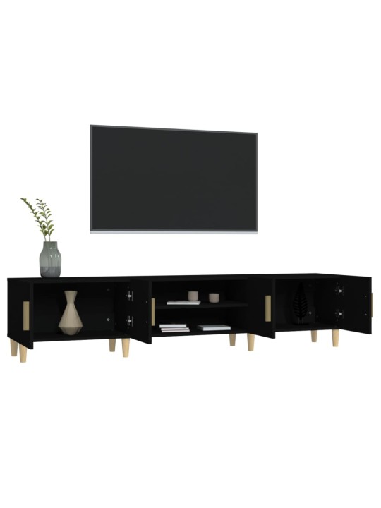 TV skříňka černá 180 x 31,5 x 40 cm kompozitní dřevo