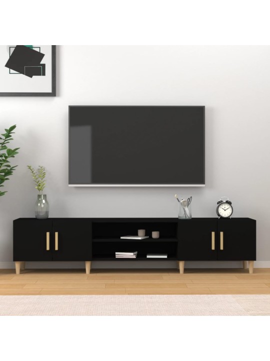 TV skříňka černá 180 x 31,5 x 40 cm kompozitní dřevo