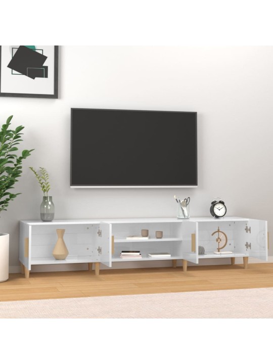 Tv skříňka bílá vysoký lesk 180 x 31,5 x 40 cm kompozitní dřevo