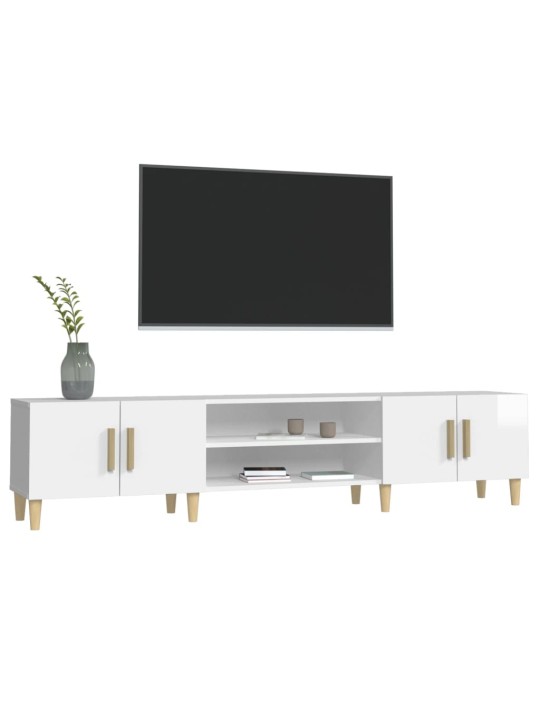 Tv skříňka bílá vysoký lesk 180 x 31,5 x 40 cm kompozitní dřevo