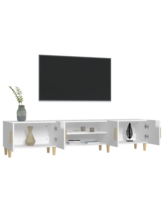 Tv skříňka bílá vysoký lesk 180 x 31,5 x 40 cm kompozitní dřevo