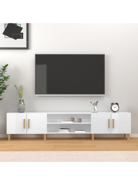 Tv skříňka bílá vysoký lesk 180 x 31,5 x 40 cm kompozitní dřevo