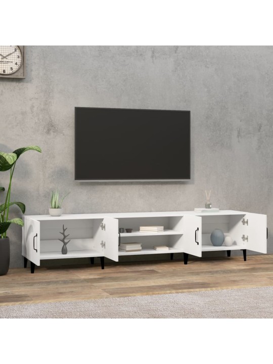 TV skříňka bílá 180 x 31,5 x 40 cm kompozitní dřevo