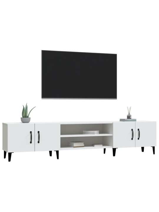 TV skříňka bílá 180 x 31,5 x 40 cm kompozitní dřevo