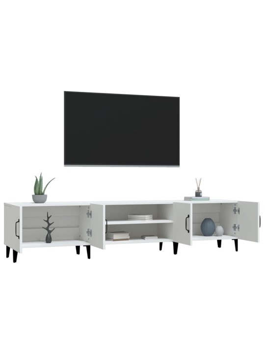 TV skříňka bílá 180 x 31,5 x 40 cm kompozitní dřevo
