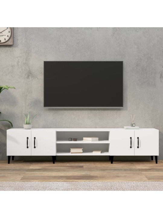 TV skříňka bílá 180 x 31,5 x 40 cm kompozitní dřevo