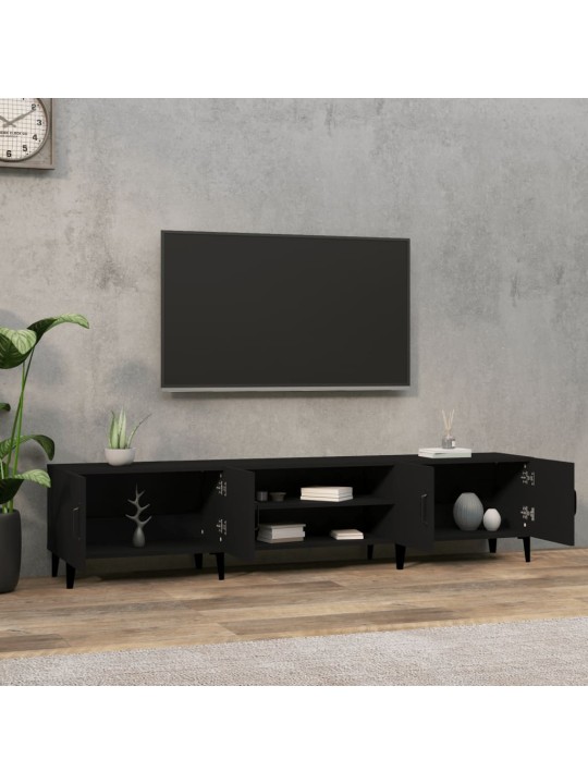 TV skříňka černá 180 x 31,5 x 40 cm kompozitní dřevo