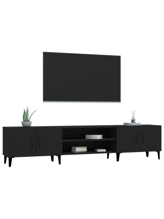 TV skříňka černá 180 x 31,5 x 40 cm kompozitní dřevo