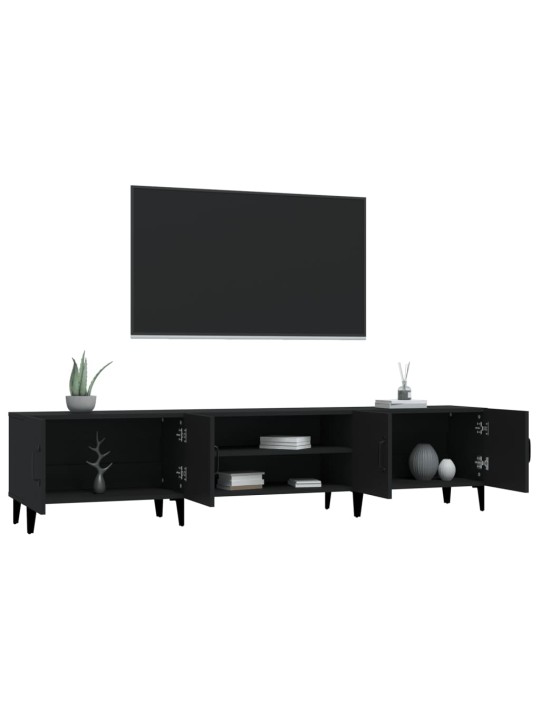 TV skříňka černá 180 x 31,5 x 40 cm kompozitní dřevo