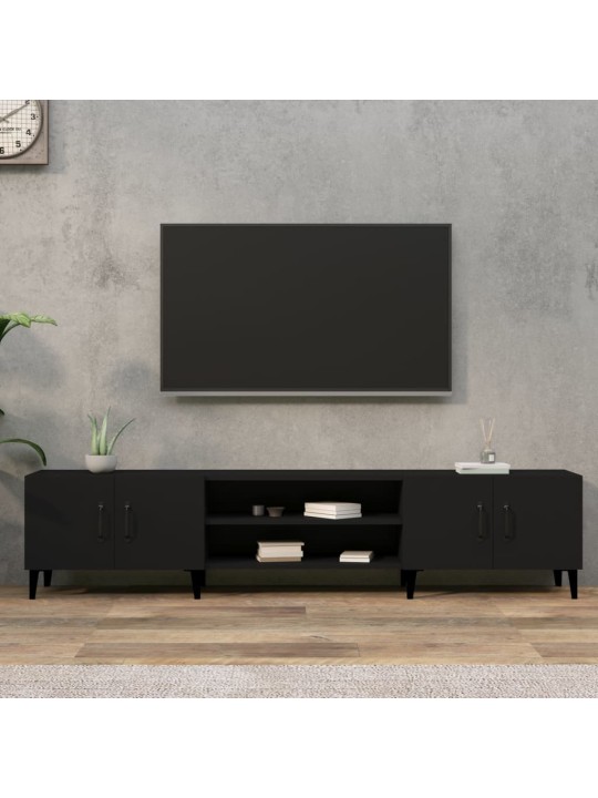 TV skříňka černá 180 x 31,5 x 40 cm kompozitní dřevo