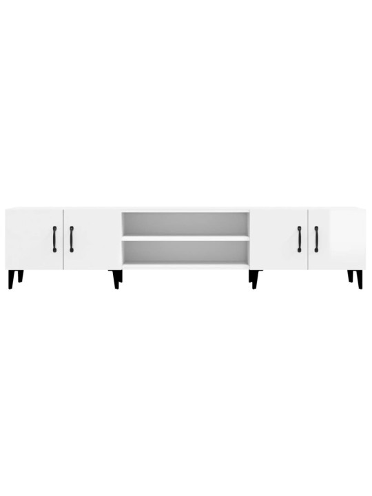 TV skříňka bílá vysoký lesk 180 x 31,5 x 40 cm kompozitní dřevo