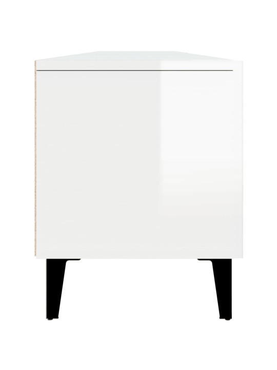 TV skříňka bílá vysoký lesk 180 x 31,5 x 40 cm kompozitní dřevo