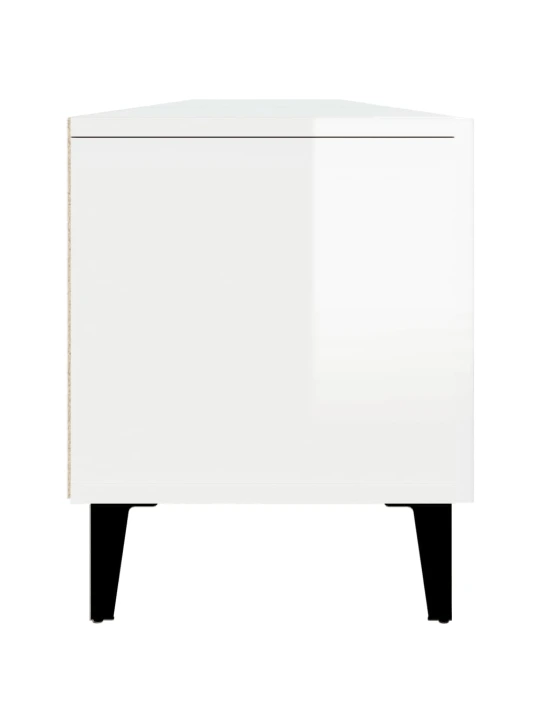 TV skříňka bílá vysoký lesk 180 x 31,5 x 40 cm kompozitní dřevo
