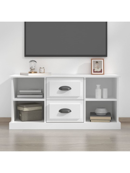 TV skříňka bílá 99,5 x 35,5 x 48 cm kompozitní dřevo