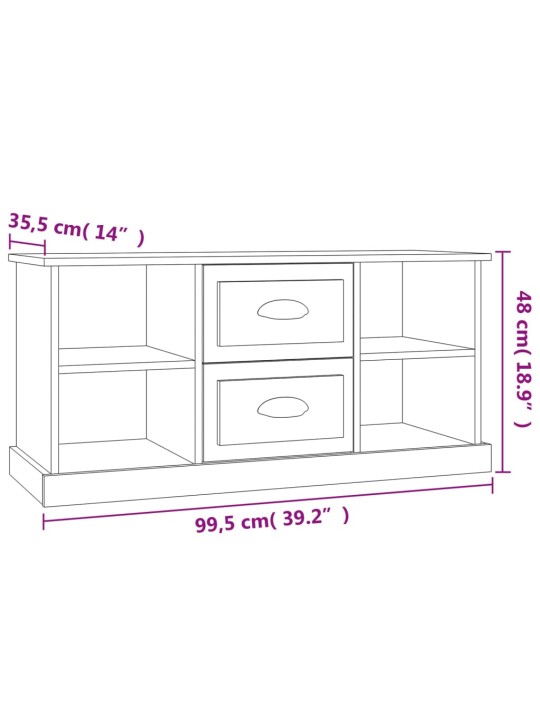 TV skříňka šedá sonoma 99,5 x 35,5 x 48 cm kompozitní dřevo