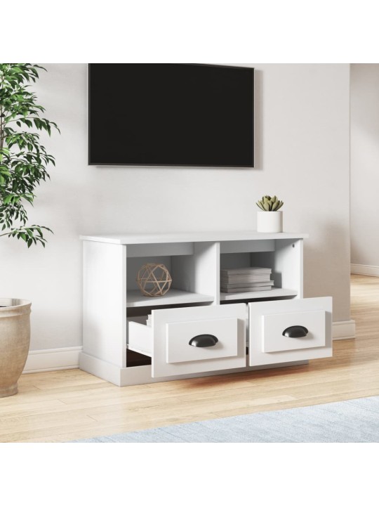 TV skříňka bílá 80 x 35 x 50 cm kompozitní dřevo