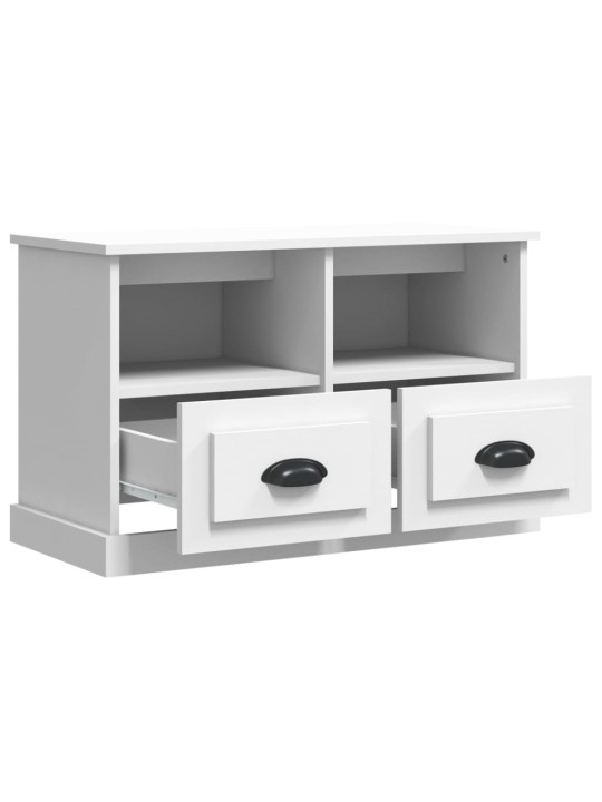 TV skříňka bílá 80 x 35 x 50 cm kompozitní dřevo