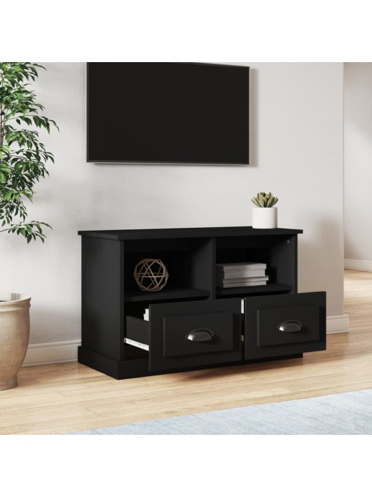 TV skříňka černá 80 x 35 x 50 cm kompozitní dřevo