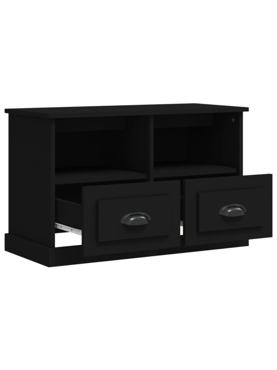 TV skříňka černá 80 x 35 x 50 cm kompozitní dřevo