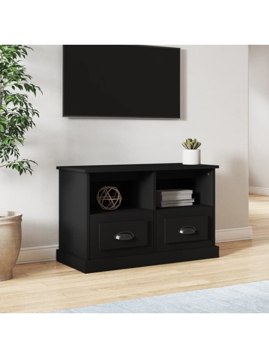 TV skříňka černá 80 x 35 x 50 cm kompozitní dřevo