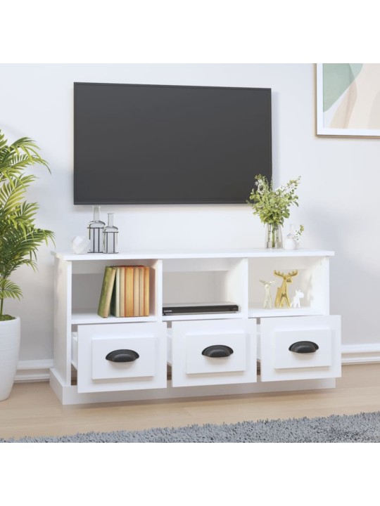 TV skříňka bílá 100 x 35 x 50 cm kompozitní dřevo