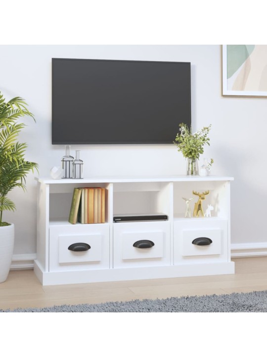 TV skříňka bílá 100 x 35 x 50 cm kompozitní dřevo