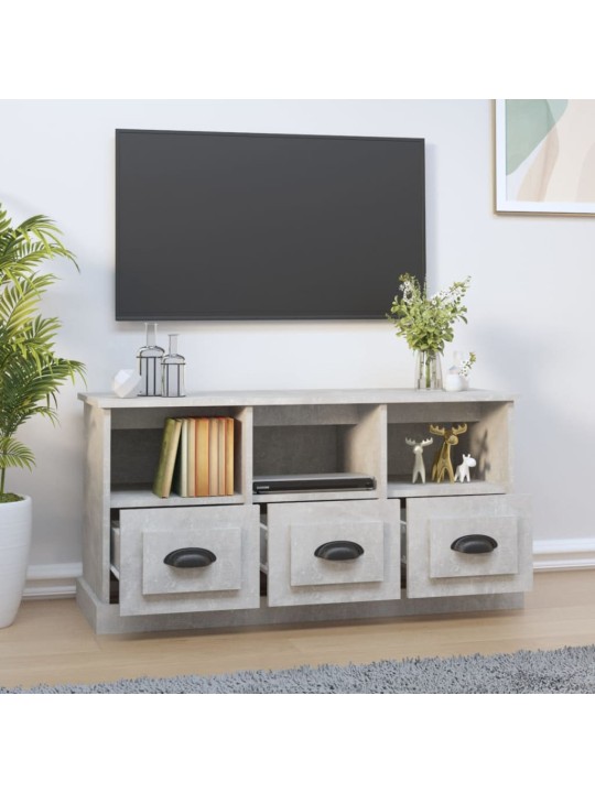 TV skříňka betonově šedá 100 x 35 x 50 cm kompozitní dřevo