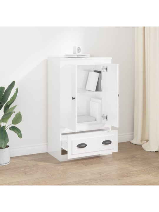 Skříň highboard lesklá bílá 60 x 35,5 x 103,5 kompozitní dřevo