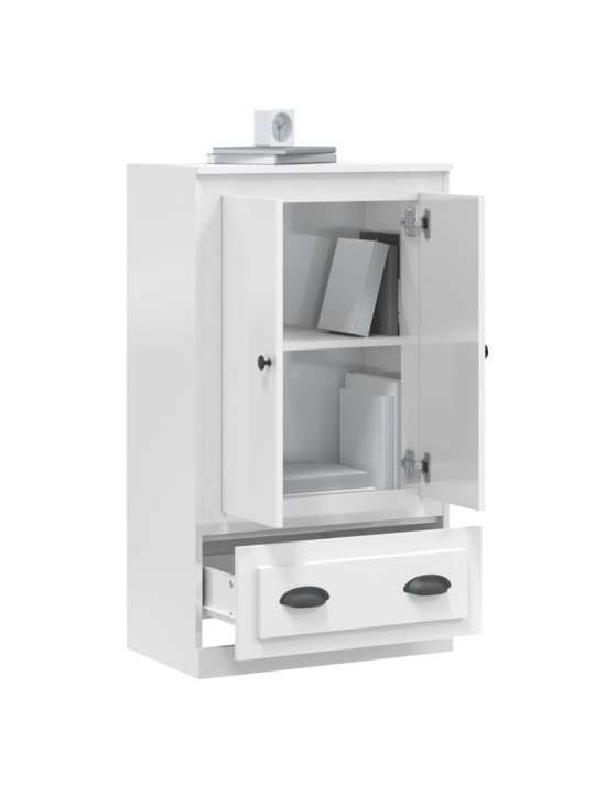 Skříň highboard lesklá bílá 60 x 35,5 x 103,5 kompozitní dřevo