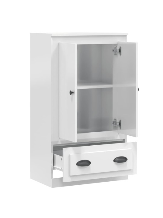 Skříň highboard lesklá bílá 60 x 35,5 x 103,5 kompozitní dřevo