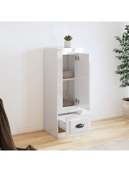 Skříň highboard lesklá bílá 36 x 35,5 x 103,5 kompozitní dřevo