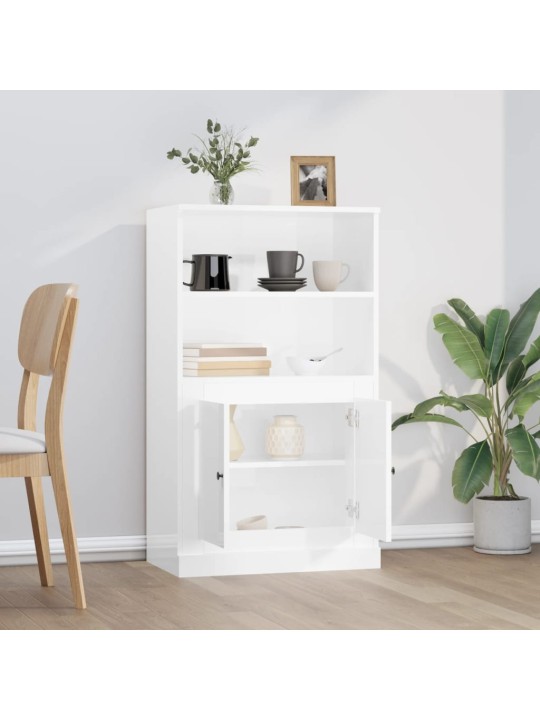 Skříň highboard lesklá bílá 60 x 35,5 x 103,5 kompozitní dřevo