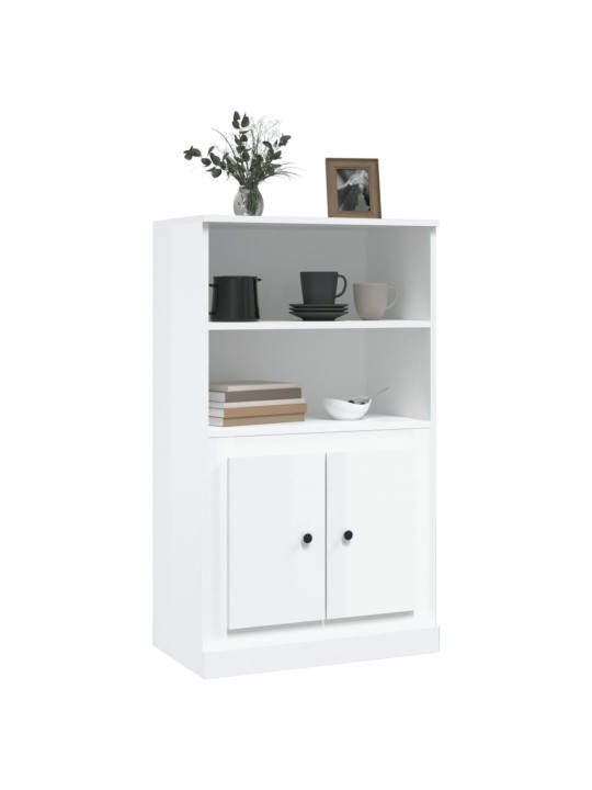 Skříň highboard lesklá bílá 60 x 35,5 x 103,5 kompozitní dřevo